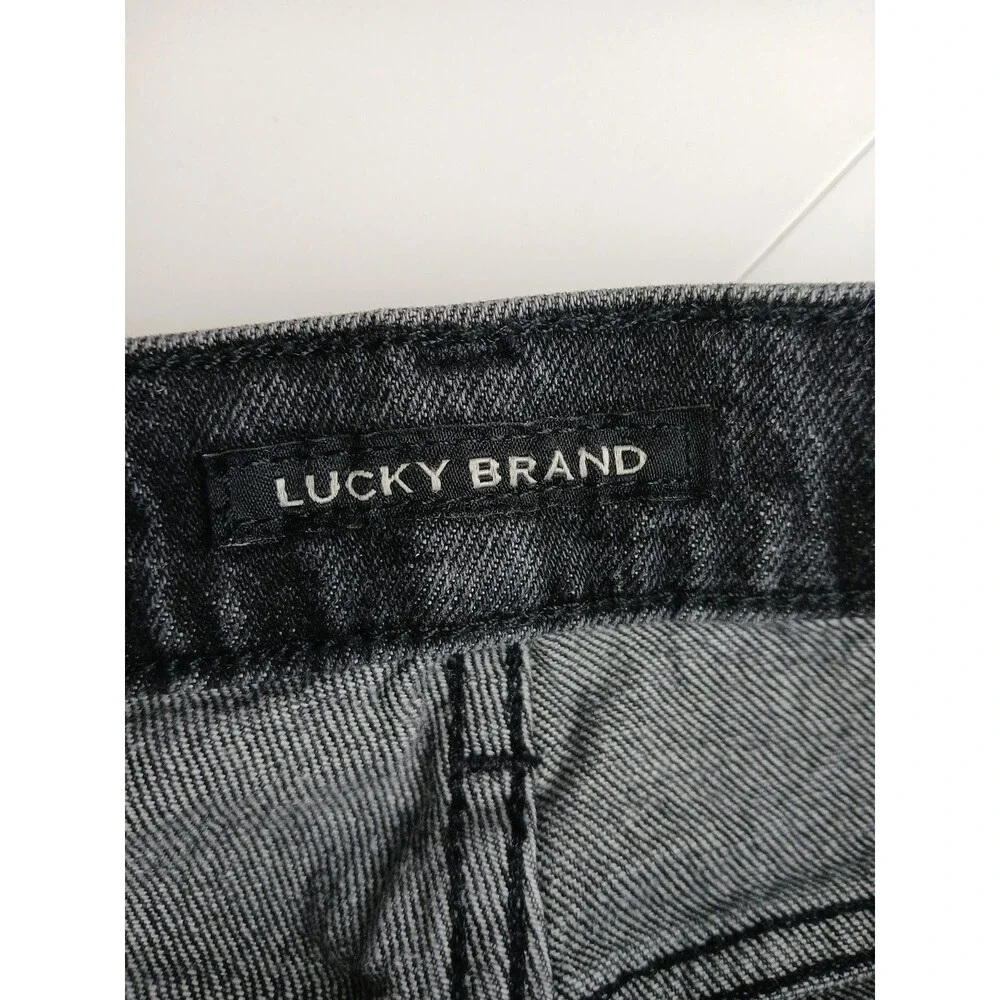 Lucky Brand Mid Rise Sienna Slim Boyfriend Jean Black Silver Glitter 10/30 Y2k‎